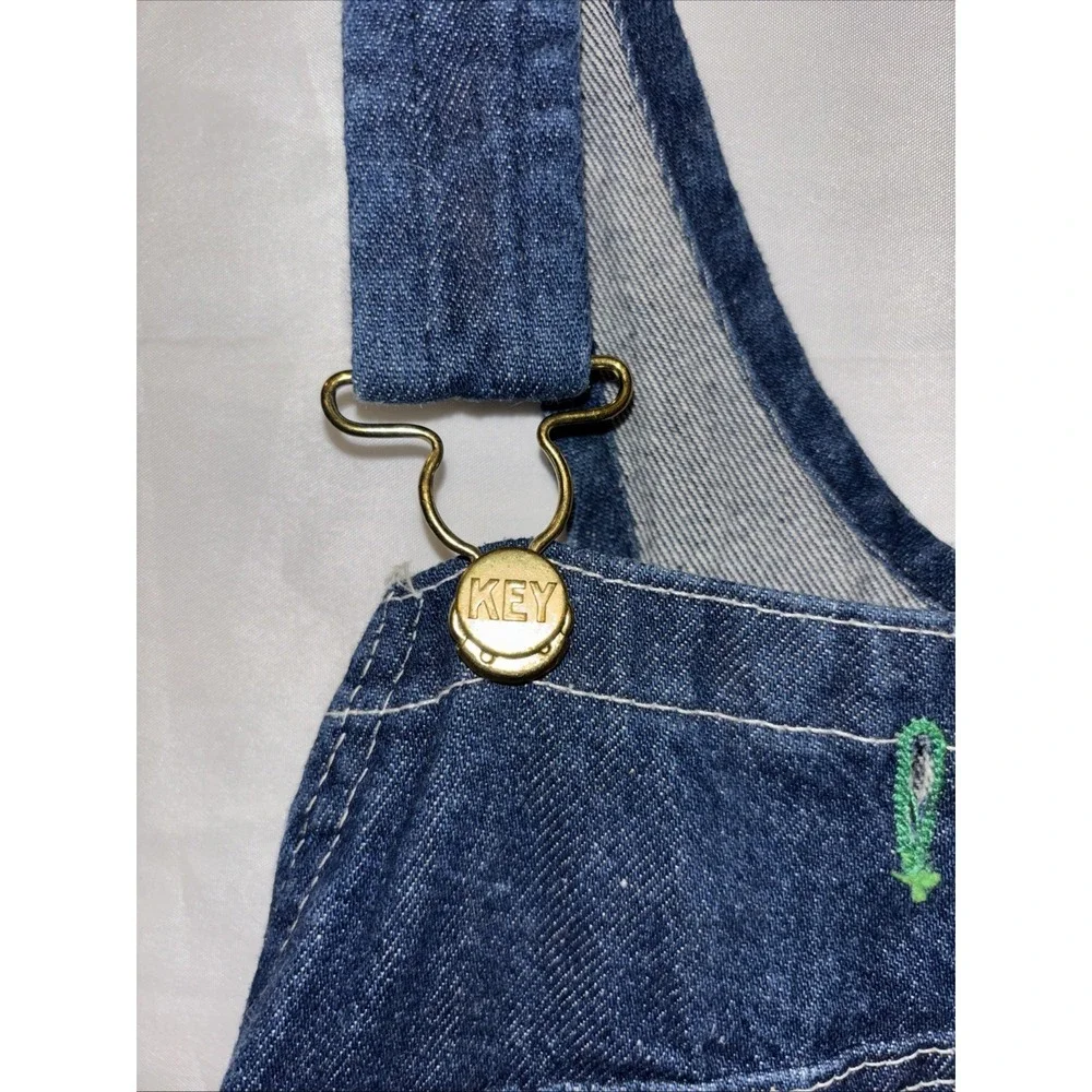 Vintage Key Imperial Overall Aristocrat Denim Bib Workwear Size 36x34 USA Made